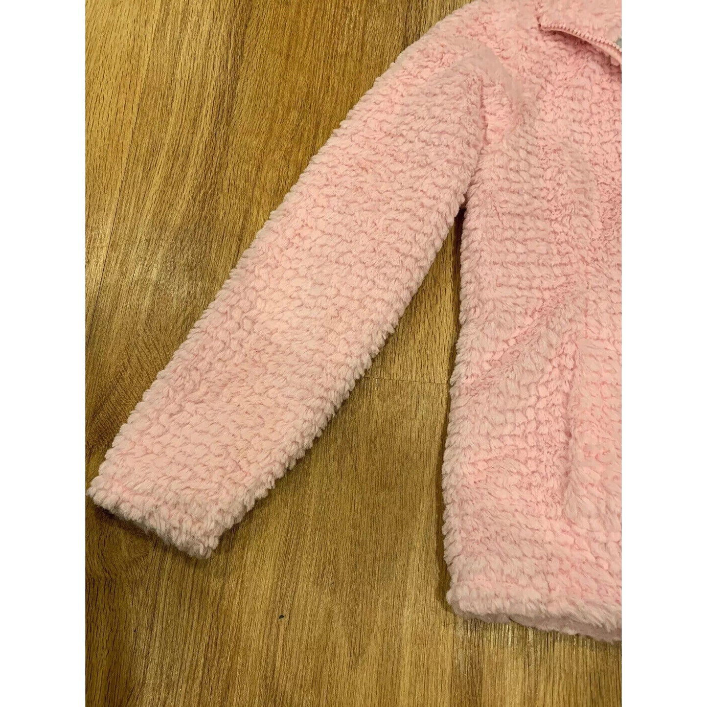 The North Face Furry Jacket Light Pink Girls Zip Up Size M 10 / 12