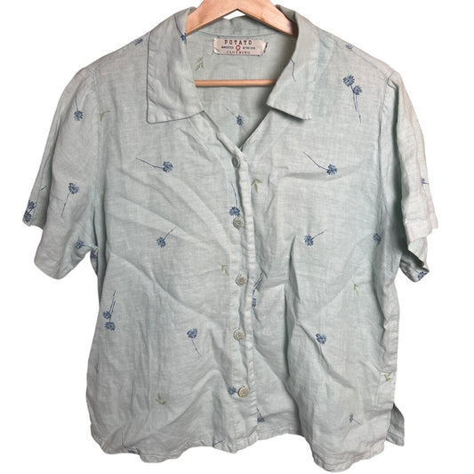 Vintage Potato Clothing Floral Women's Button Up Size Small