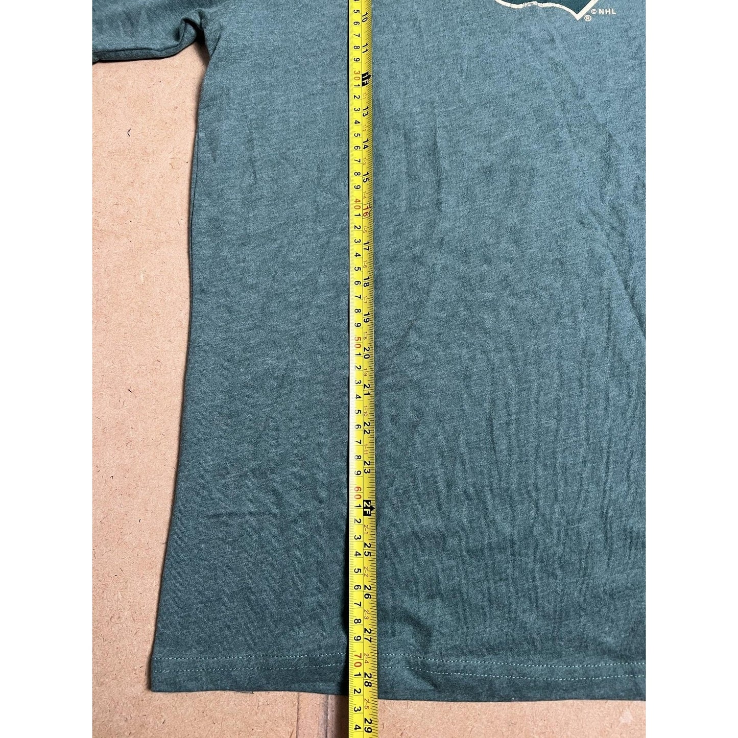 NHL Shirt Mens L Green Minnesota Wild Logo Graphic Tagless Cotton Blend Hockey