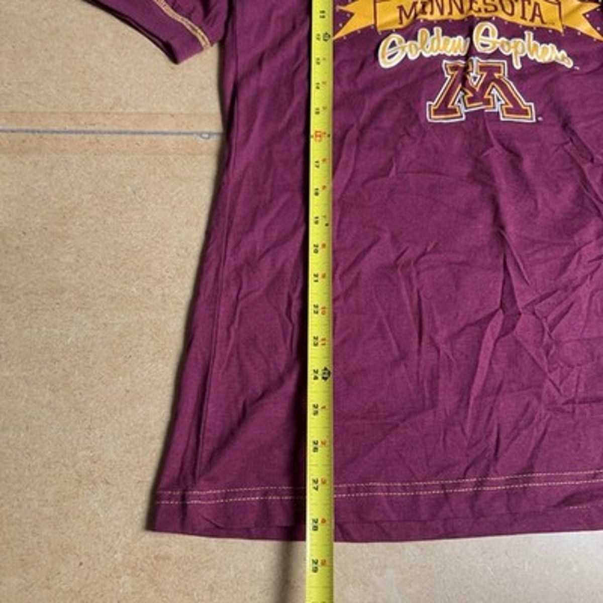 ProEdge T-Shirt Womens XL Red Minnesota Golden Gophers V-Neck Rhinestone