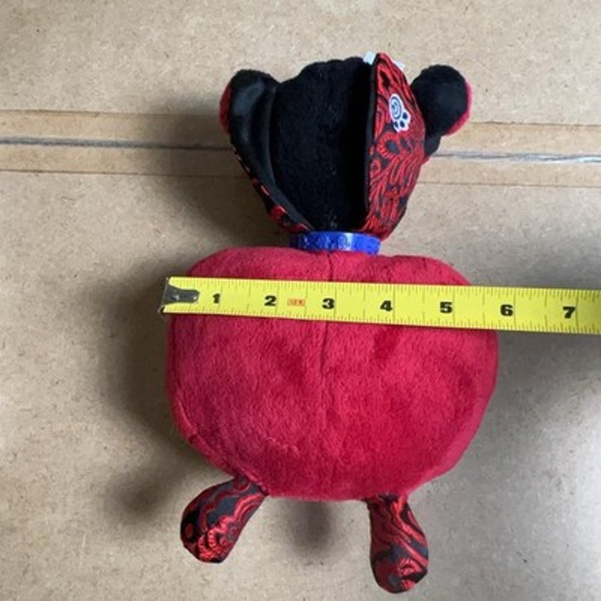 Littlest Pet Shop Ladybug Plush Red Black Small Hasbro LPS Collar Made In China