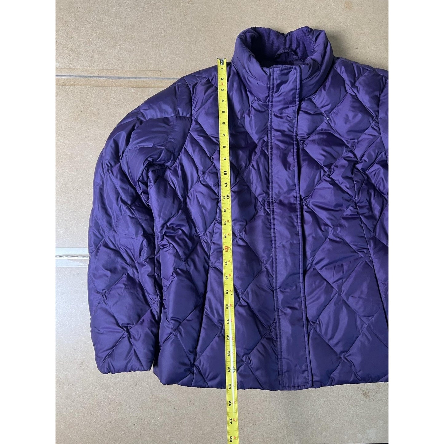 Eddie Bauer Jacket Womens XXL Purple Quilted Down Insulated Pockets Zip