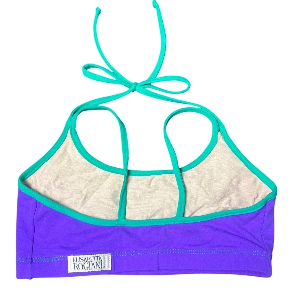 Elisabetta Rogiani Teal/Purple Bikini Top Size M
