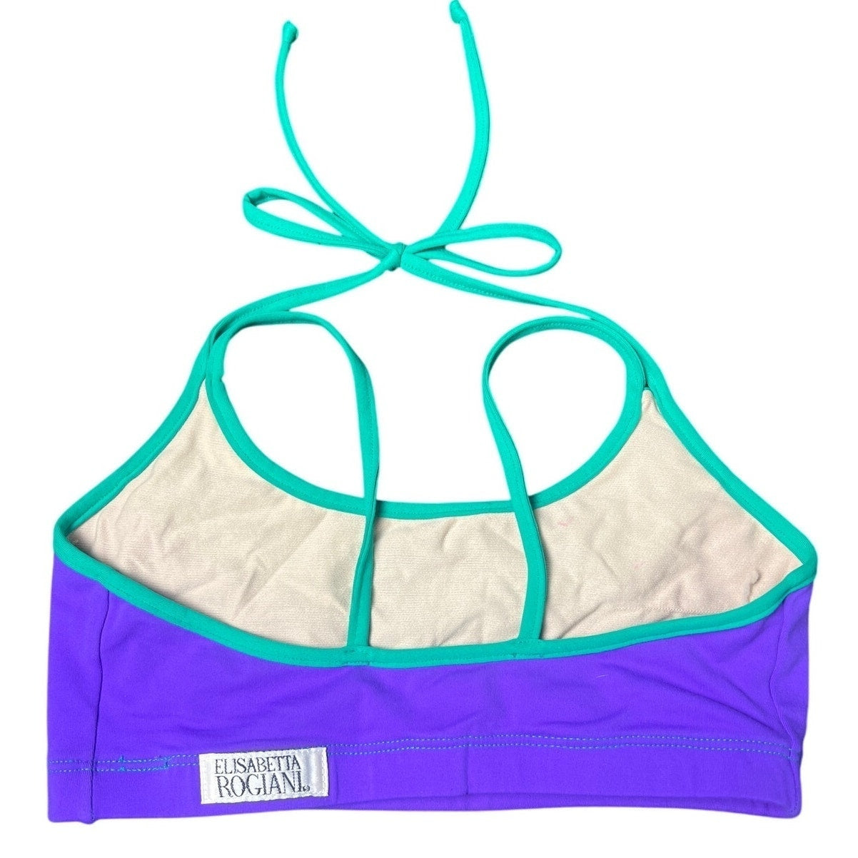 Elisabetta Rogiani Teal/Purple Bikini Top Size M