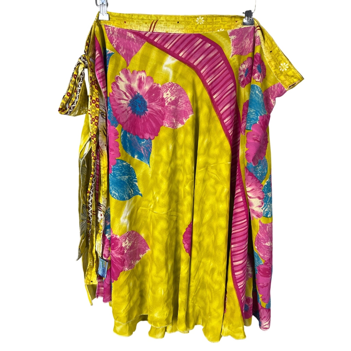 India Boutique Skirt Floral Patterned Full Wrap Reversable