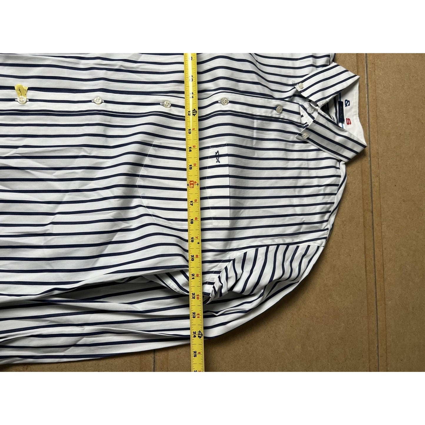 Paul & Shark Shirt Mens IT 42 White Navy Striped Long Sleeve Button Up Casual
