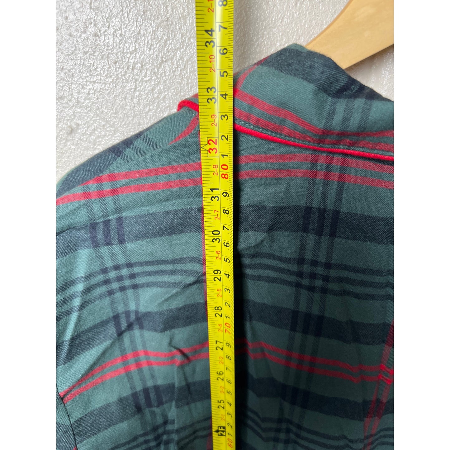 Magnolia Hearth & Hand Green Plaid Pajama Set Women's Large Tall