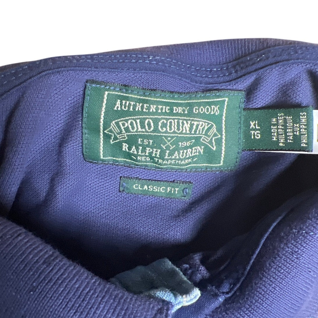 Polo Country Ralph Lauren Sportsman Eagle Patched Distressed Graphic Shirt Sz XL