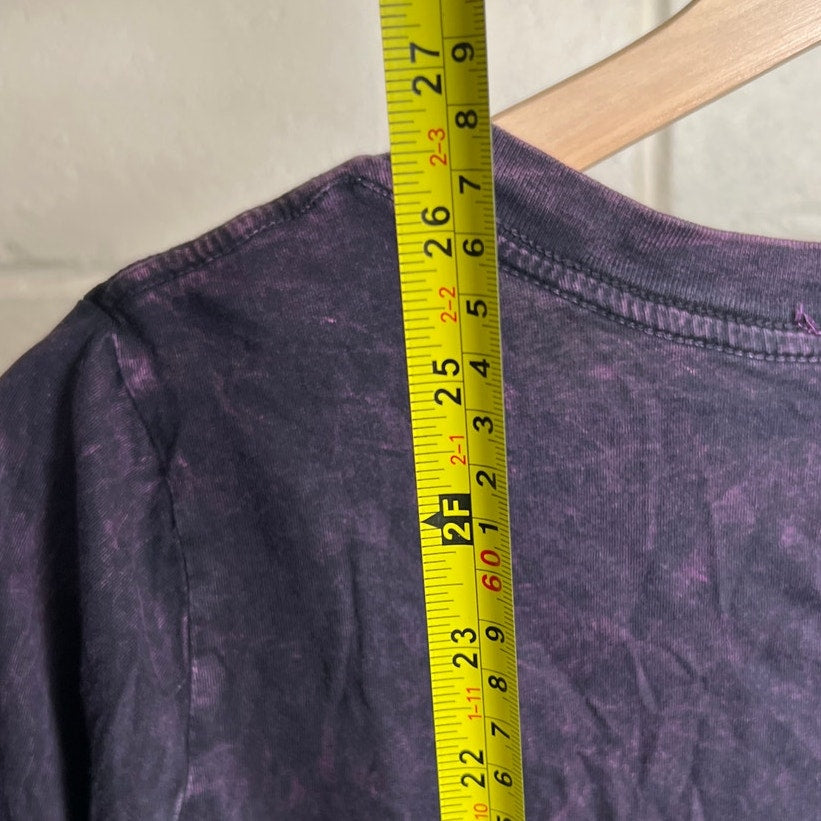 Ragzzz Women Butterfly Grunge Graphic Long Sleeve Purple