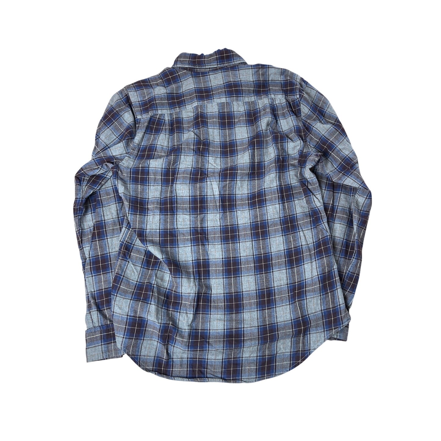 Steven Alan Blue Plaid Button-Up Flannel Men Size S