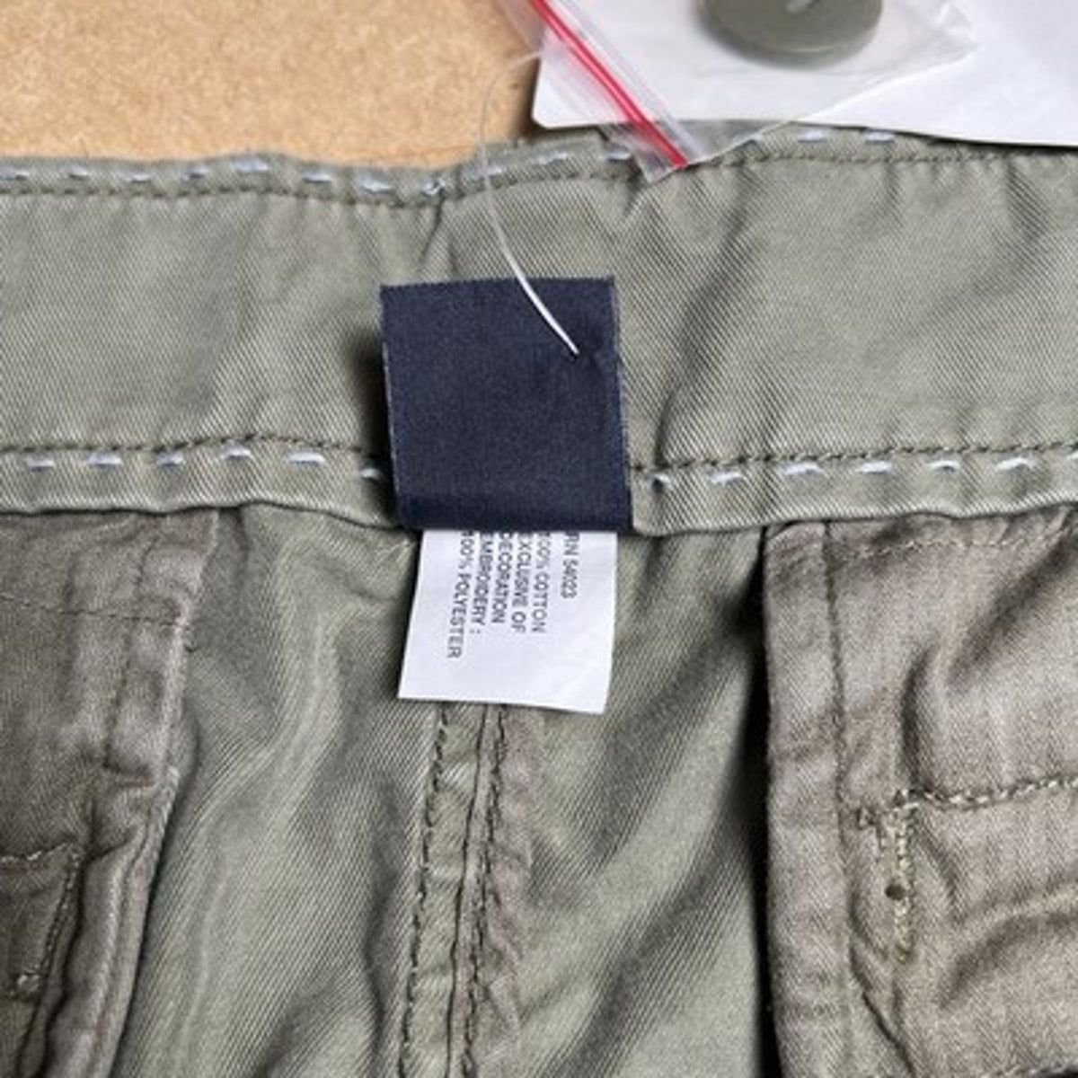 Gap Skirt Womens 14 Green Cargo Twill Floral Embroidered Pockets Summer