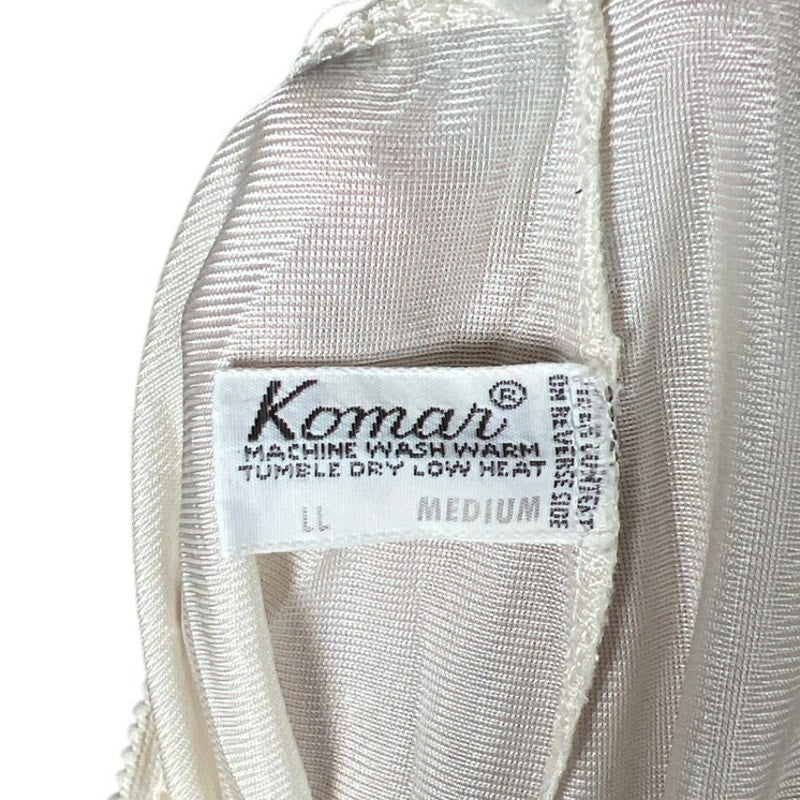 Komar Medium 100% Nylon White Half Slip Skirt Elastic Waist