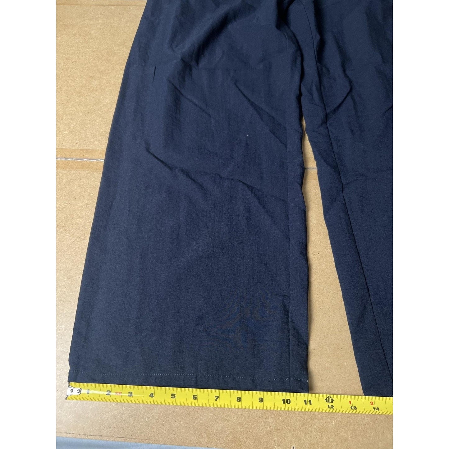 Feierisi Pants Mens 37x32 Blue Dress Rayon-Poly Relaxed Pleated Elastic Waist