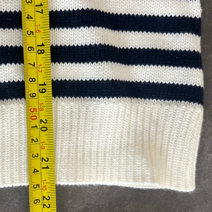 Ralph Lauren Jeans Company Petite Medium 100% Cotton Striped Boat-Neck