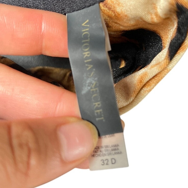 Victoria's Secret Victoria’s Secret Animal Print Bandeau Bikini Push Up Top Size 32D