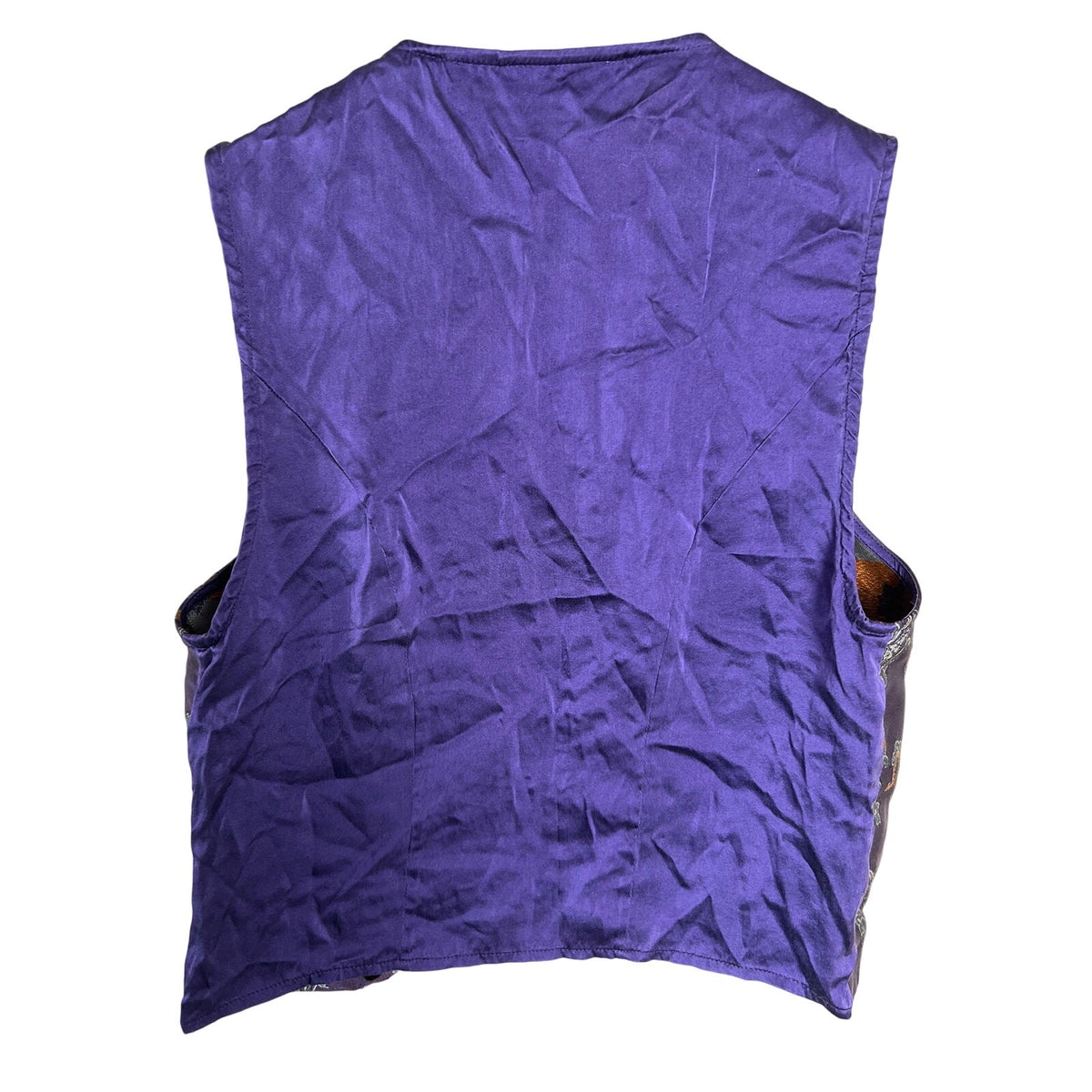 Victoria Secret Silk/Poly Size Small Women's Purple Vest Button Up