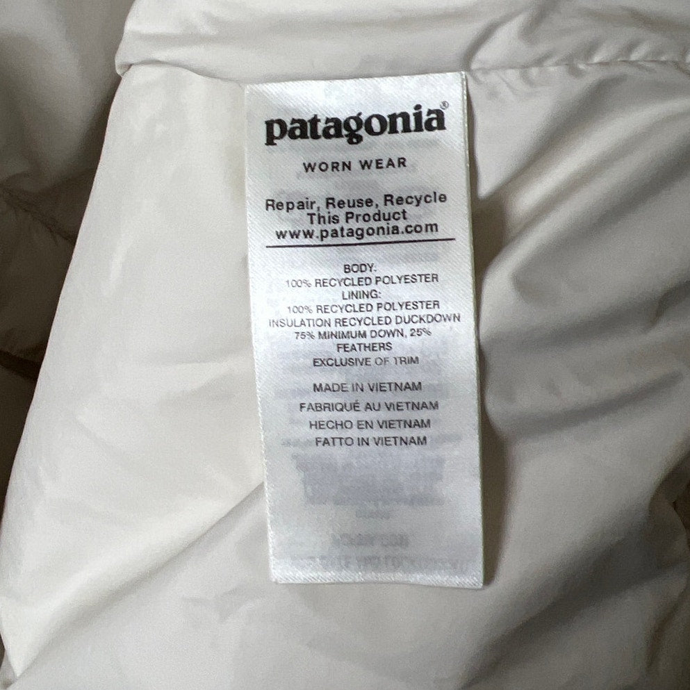 Patagonia Women's Medium Polyester White Down Parka Jacket