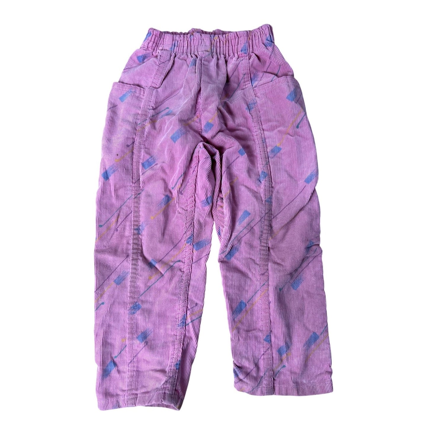 Oshkosh Bigosh Genuine American Jogger Pants Girls 7 Pink Corduroy Elastic Waist