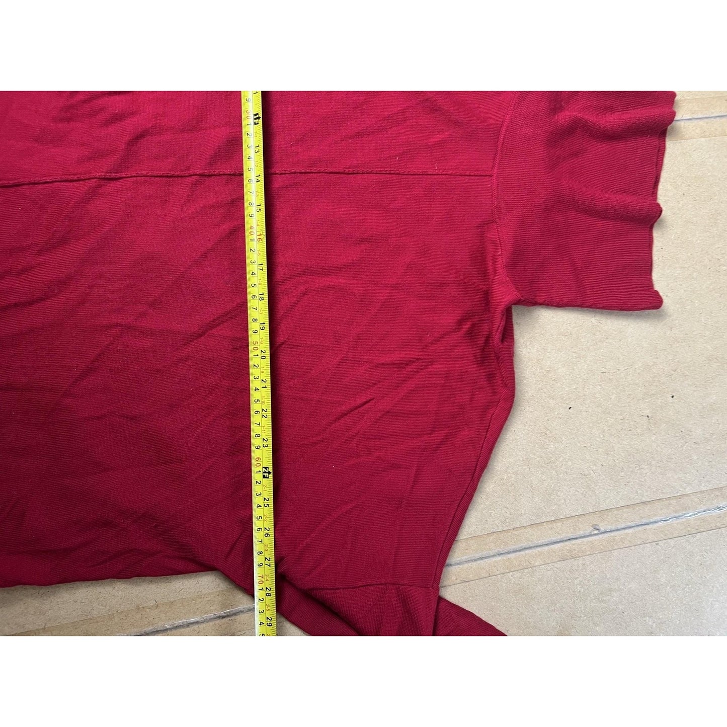EILEEN FISHER Sweater Womens XL Red Pullover Turtleneck 100% Merino Wool