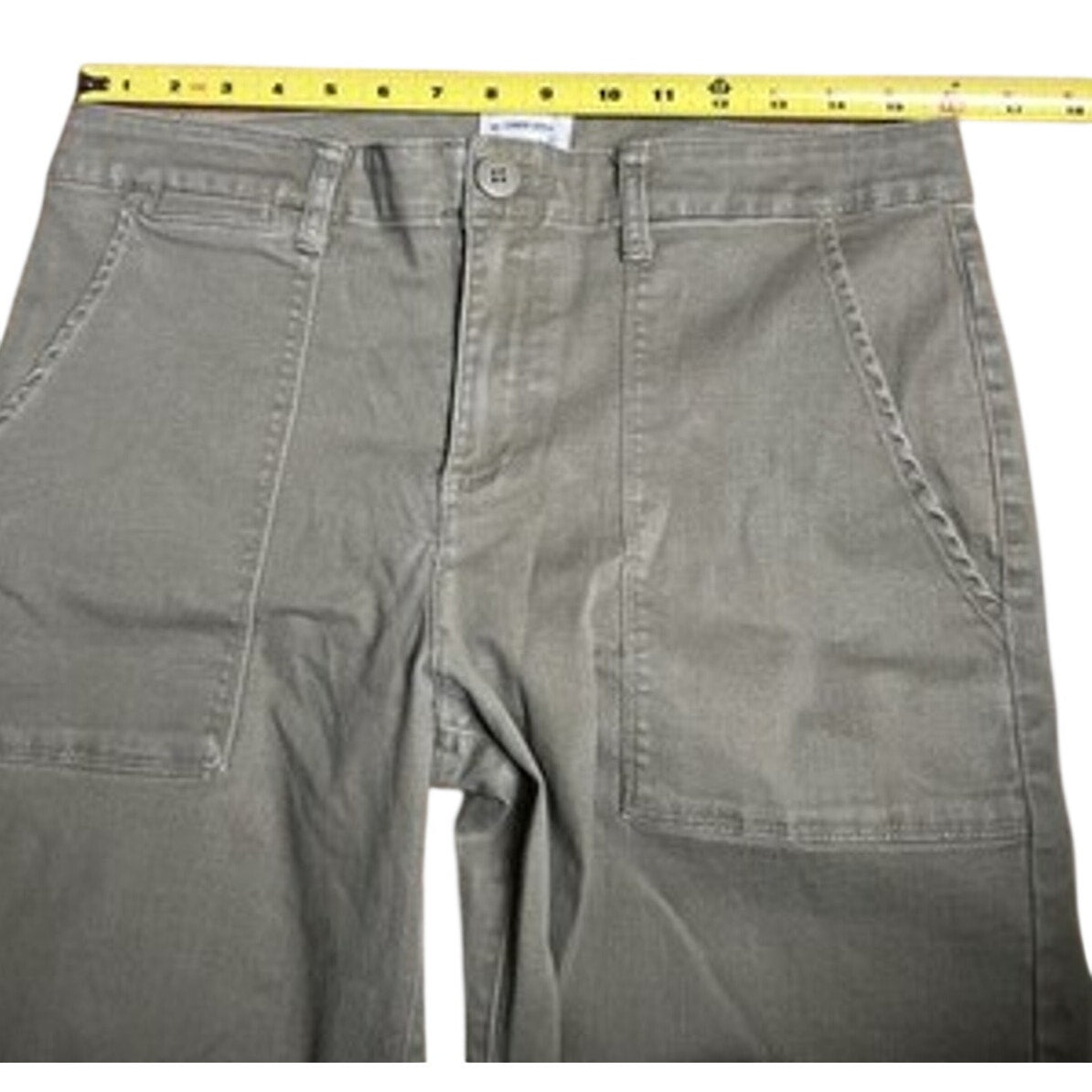 Sanctuary Pants Womens 30 Green Chino Twill Relaxed Fit Pockets Flat Front