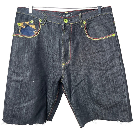 Royal Blue Y2K Baggy Cut Jorts Shorts Size 36 Denim