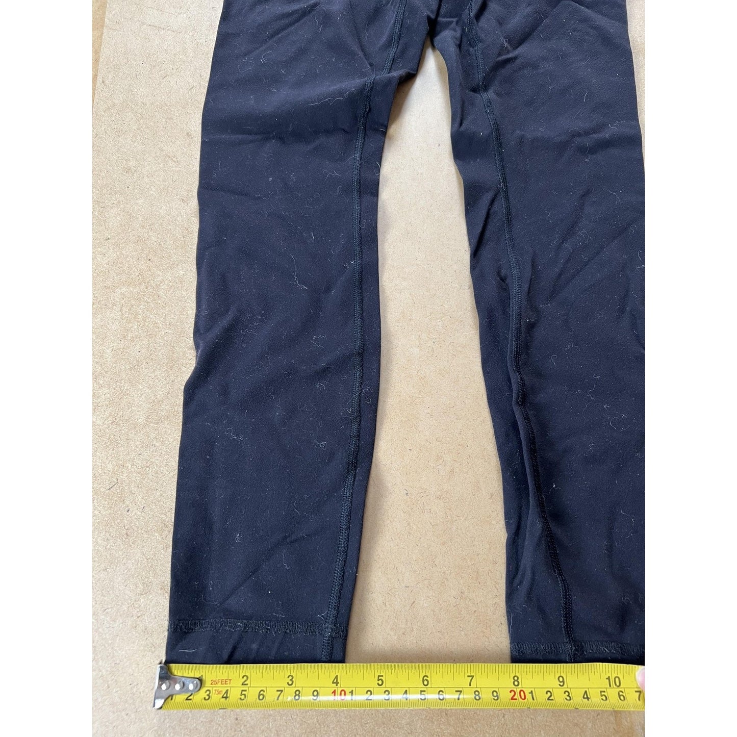 Lululemon Leggings Womens 4 Black High Rise Ankle Yoga Activewear Nylon Spandex