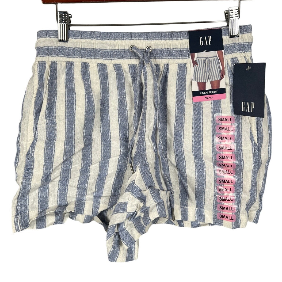 Gap NWT Linen Shorts Size Small Lightweight Striped