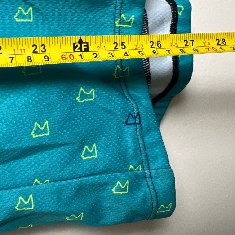 Podiumwear Women's XL Blue and Green Cycling Jersey