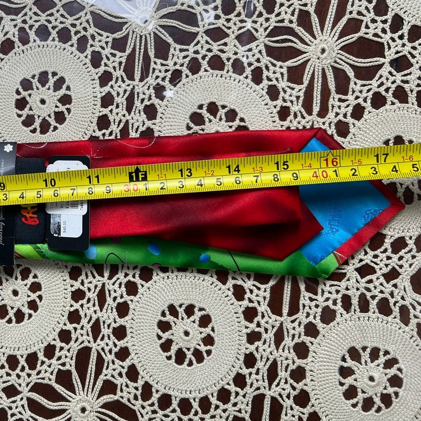 NWT Jerry Garcia Mens Designer Fashion Party Holiday Tie Colorful Red Green Blue