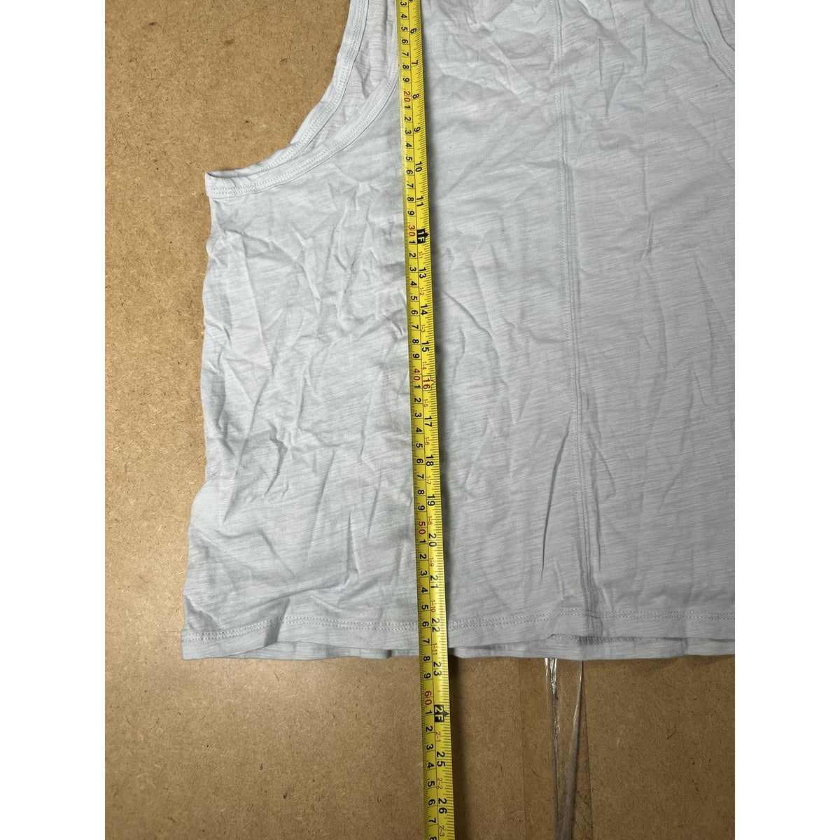 Athleta Tank Womens L Gray Essential Slub Camisole Cotton Scoop Neck Activewear