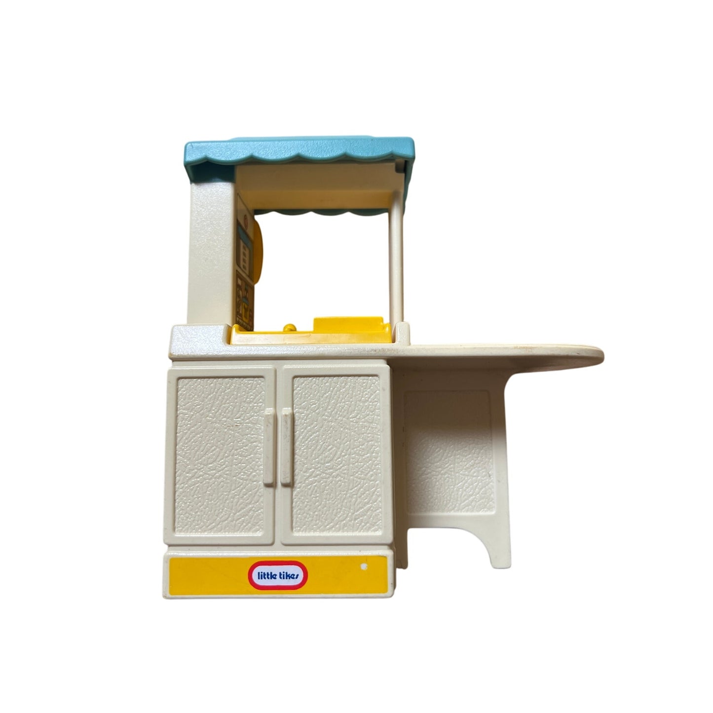 Vintage Little Tikes Party Kitchen Doll House Furniture Counter Stove Blue Top