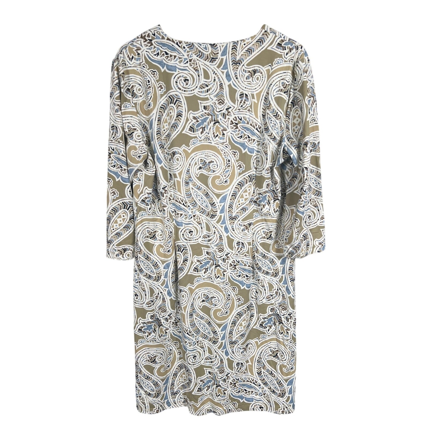 J. Mclaughlin XL Nylon Catalina Dress Women’s Carly Folklore Taupe Paisley