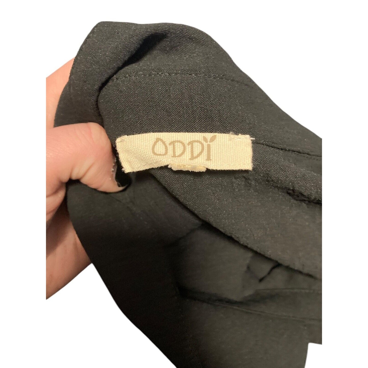 ODDY Black Oversized Relaxed Fit Open Cardigan with Pockets Women's L / XL