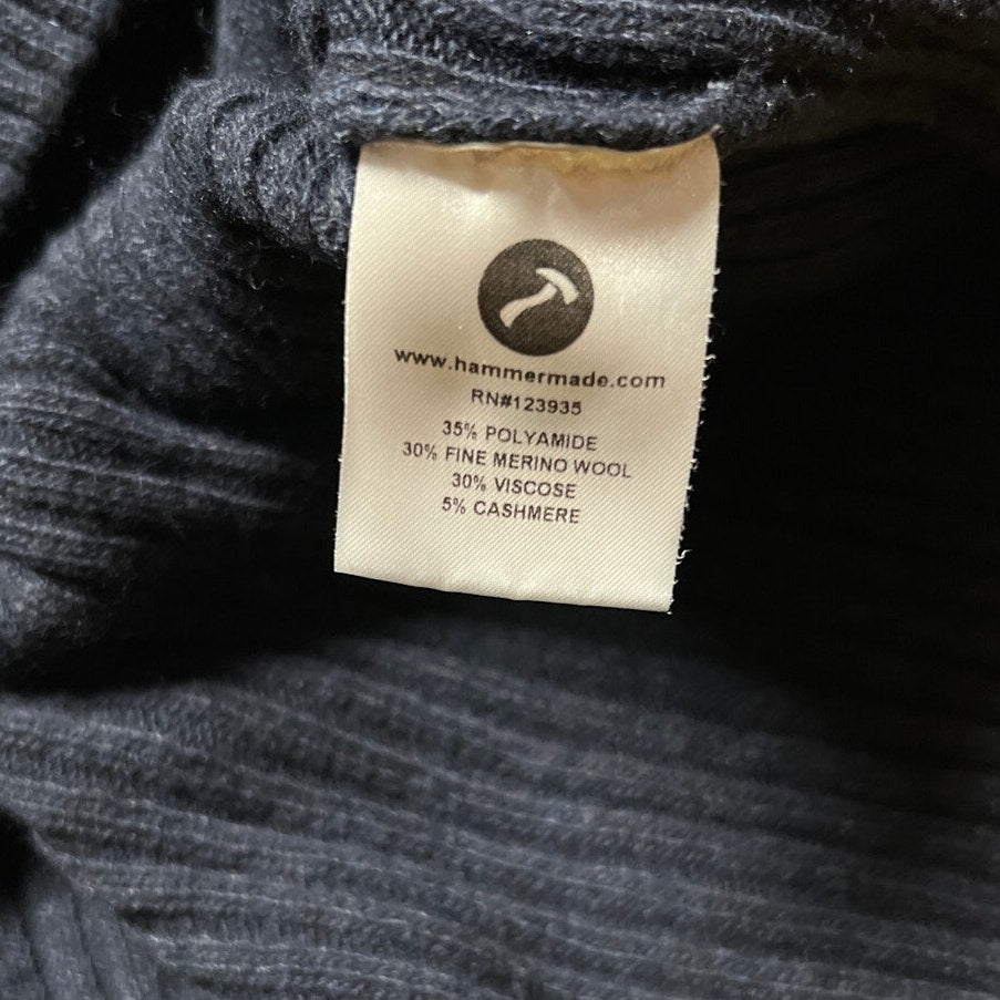Hammer Made Blue  Marietta 1/4 Zip Sweater Size XL
