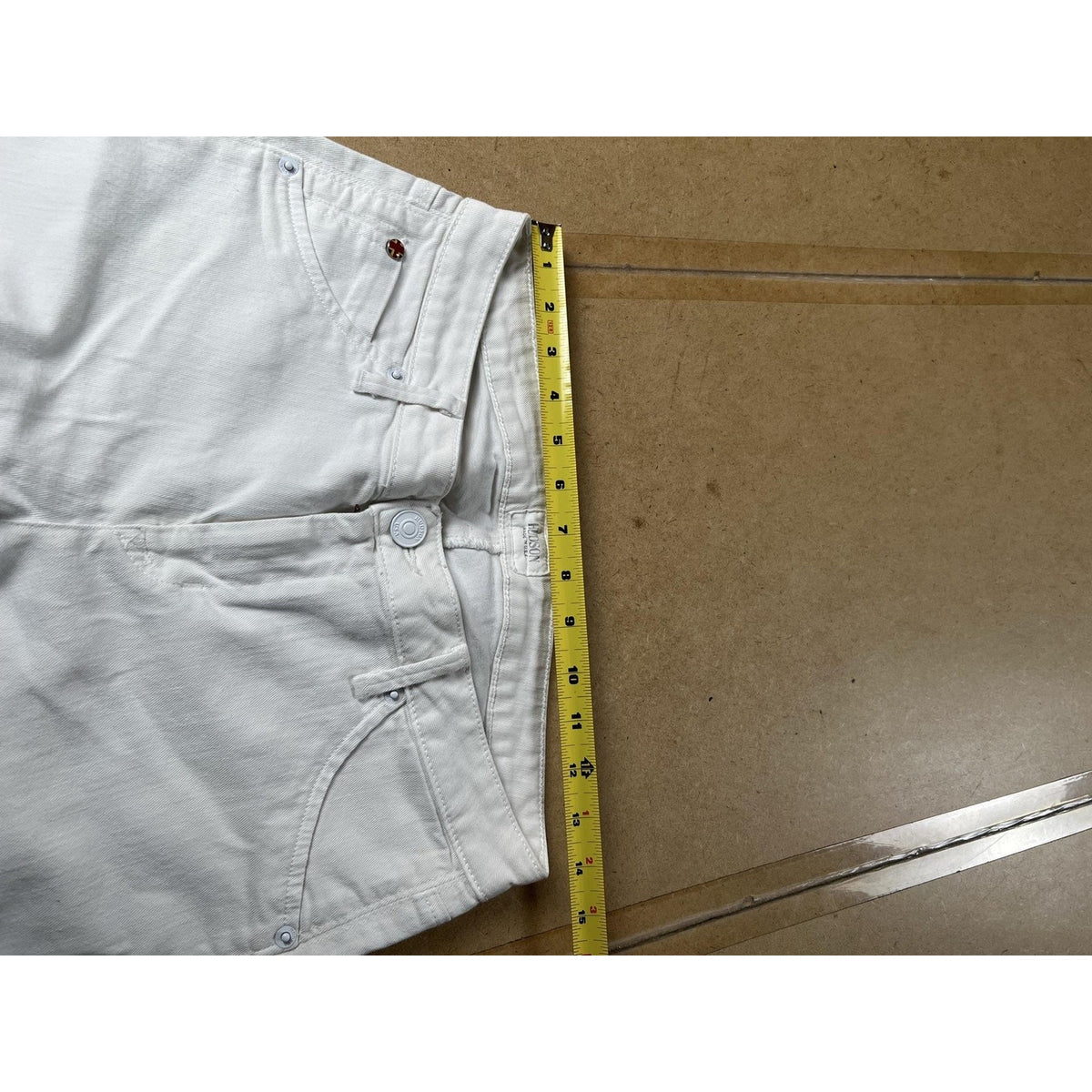 Hudson Pants Womens 28 White Jegging Denim Stretch Pockets Zip Flat Front