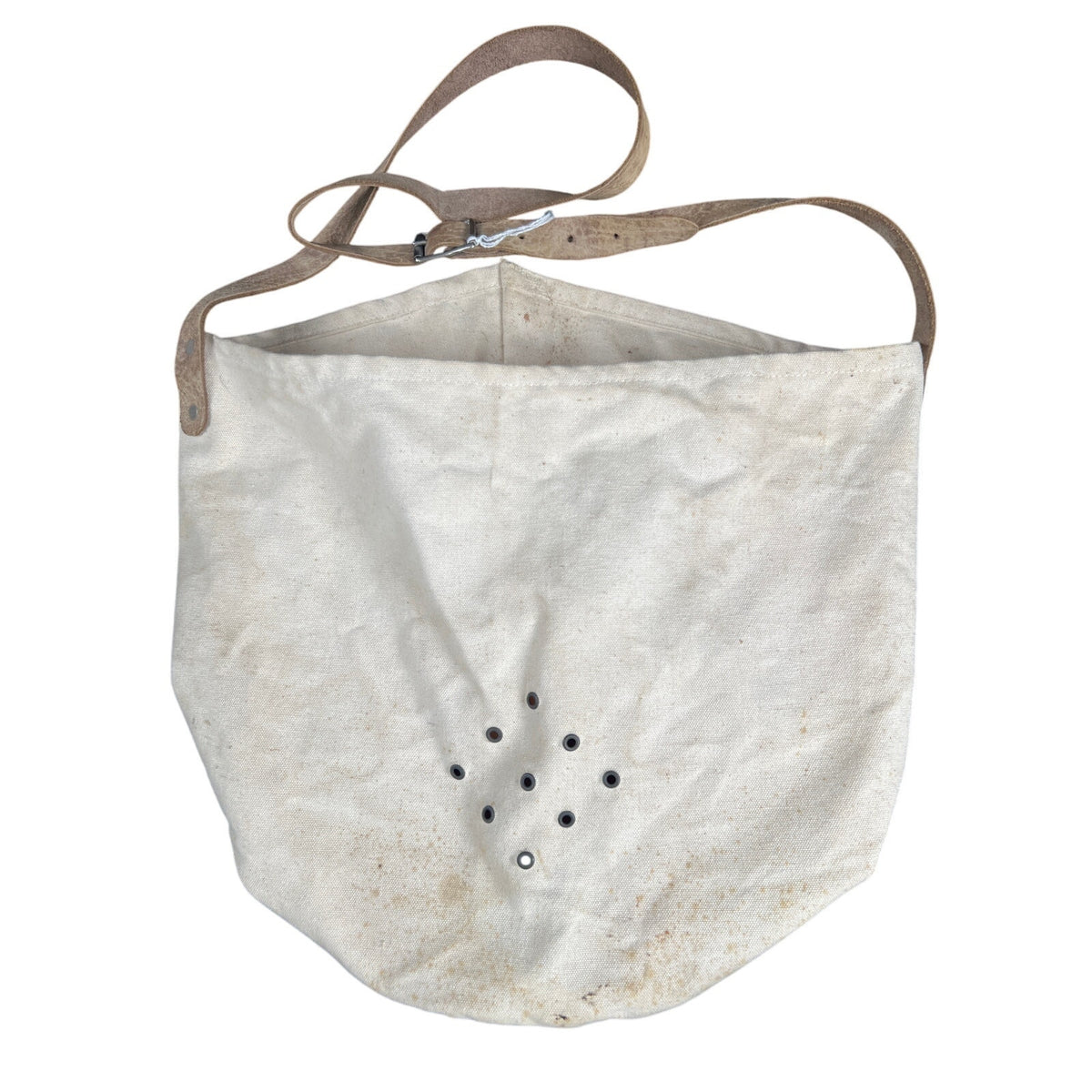 Vintage Unbranded Canva Cotton Leather Bottom Strap Tote Minnow Bait Bag