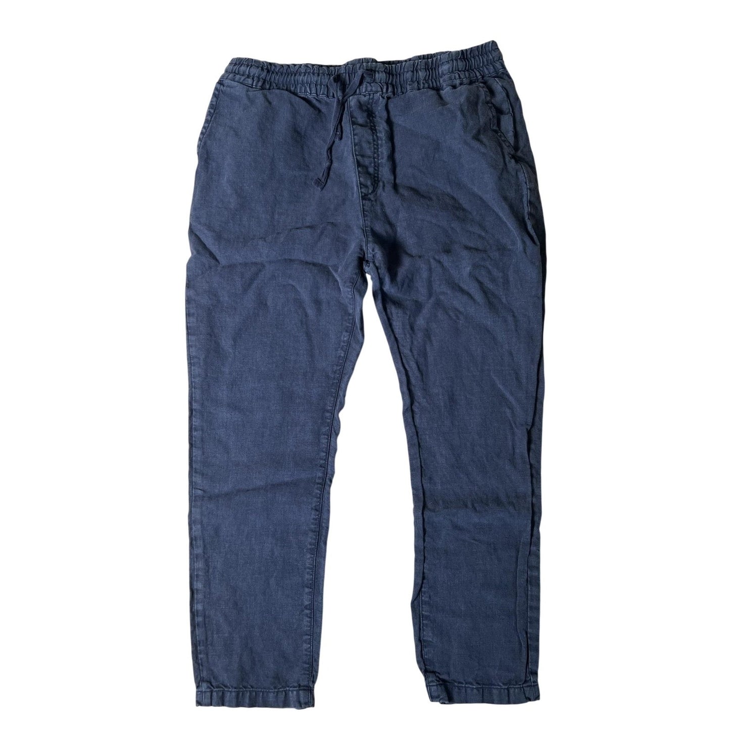 Joe's Jeans Pants Unisex 30 Blue Jogger Linen Slim Elastic Drawstring Pockets