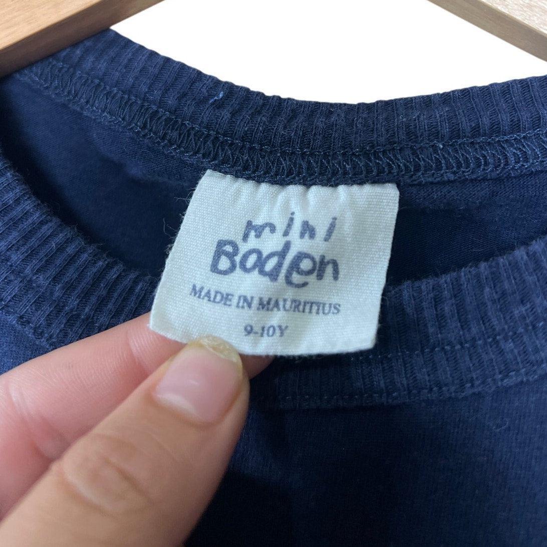 Mini Boden Size 9-10Y Peace Navy Blue Toddler Shirt Boys