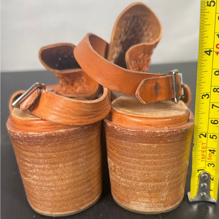 Rag & Bone New York 39.5 Woven Leather Open Toe Slingback Sandal 9.5