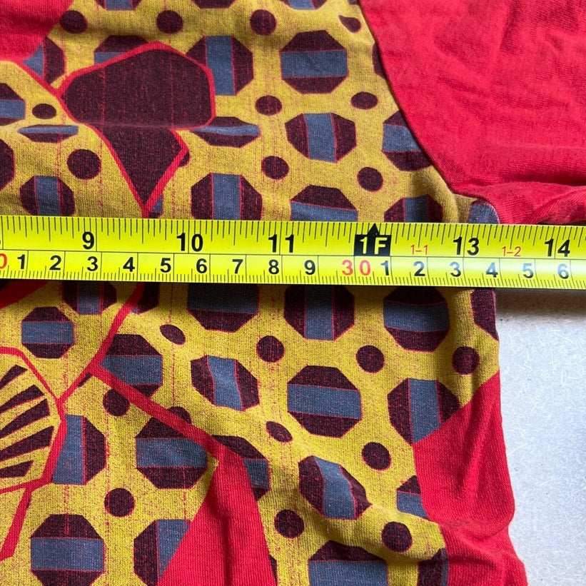 Tea Red Mosaic Leopard Giclee Print Kid Size 6 (small hole)