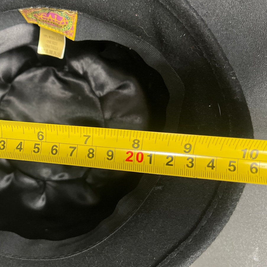 Scala Collezione 100% Wool Black Band Buckle One Size Women's Hat