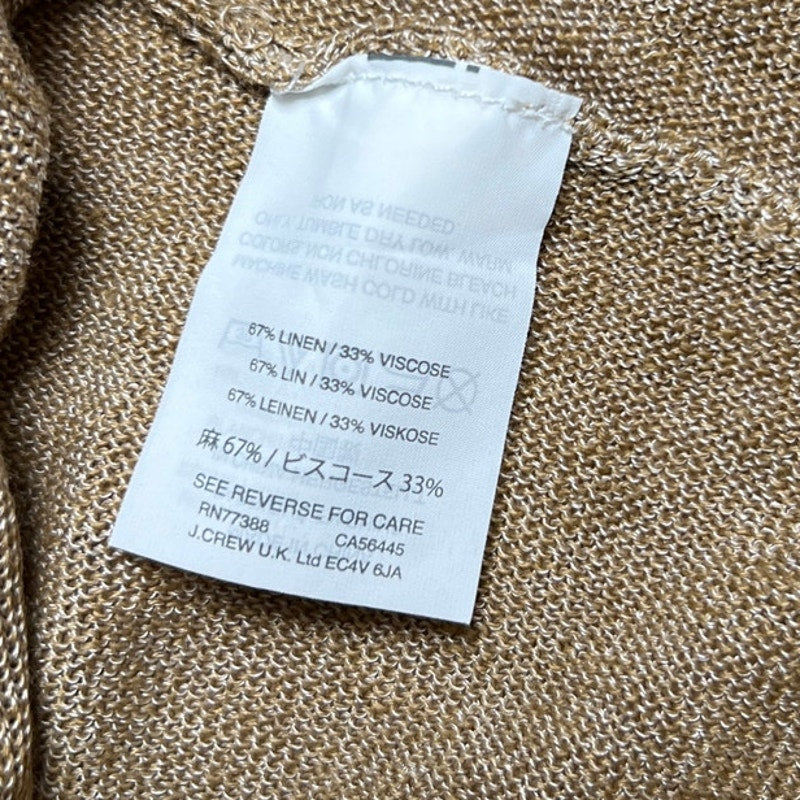NWT J.Crew Tan Cardigan Women Size Large
