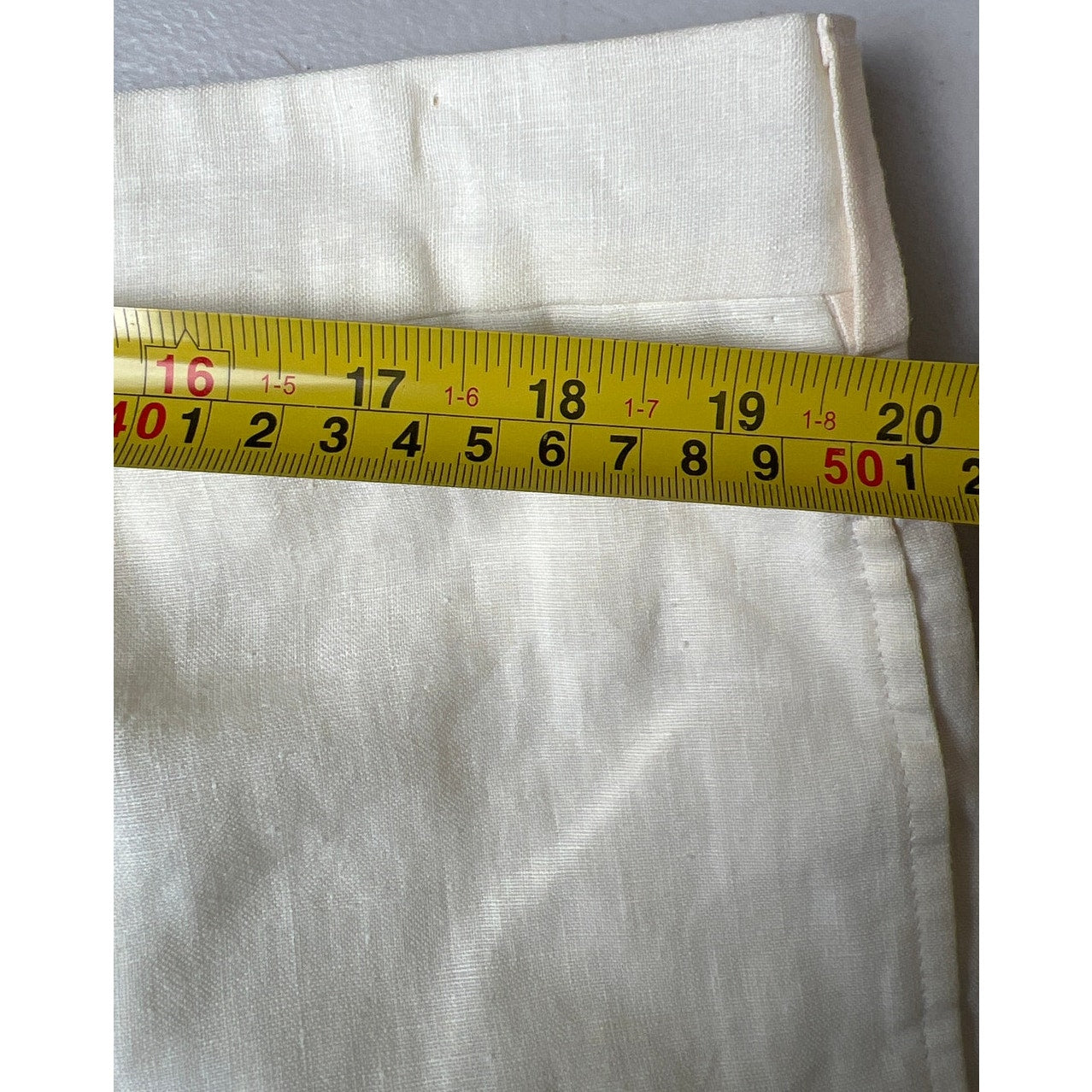 Ralph Lauren 40 Purple Label White Linen Short Made In Italy