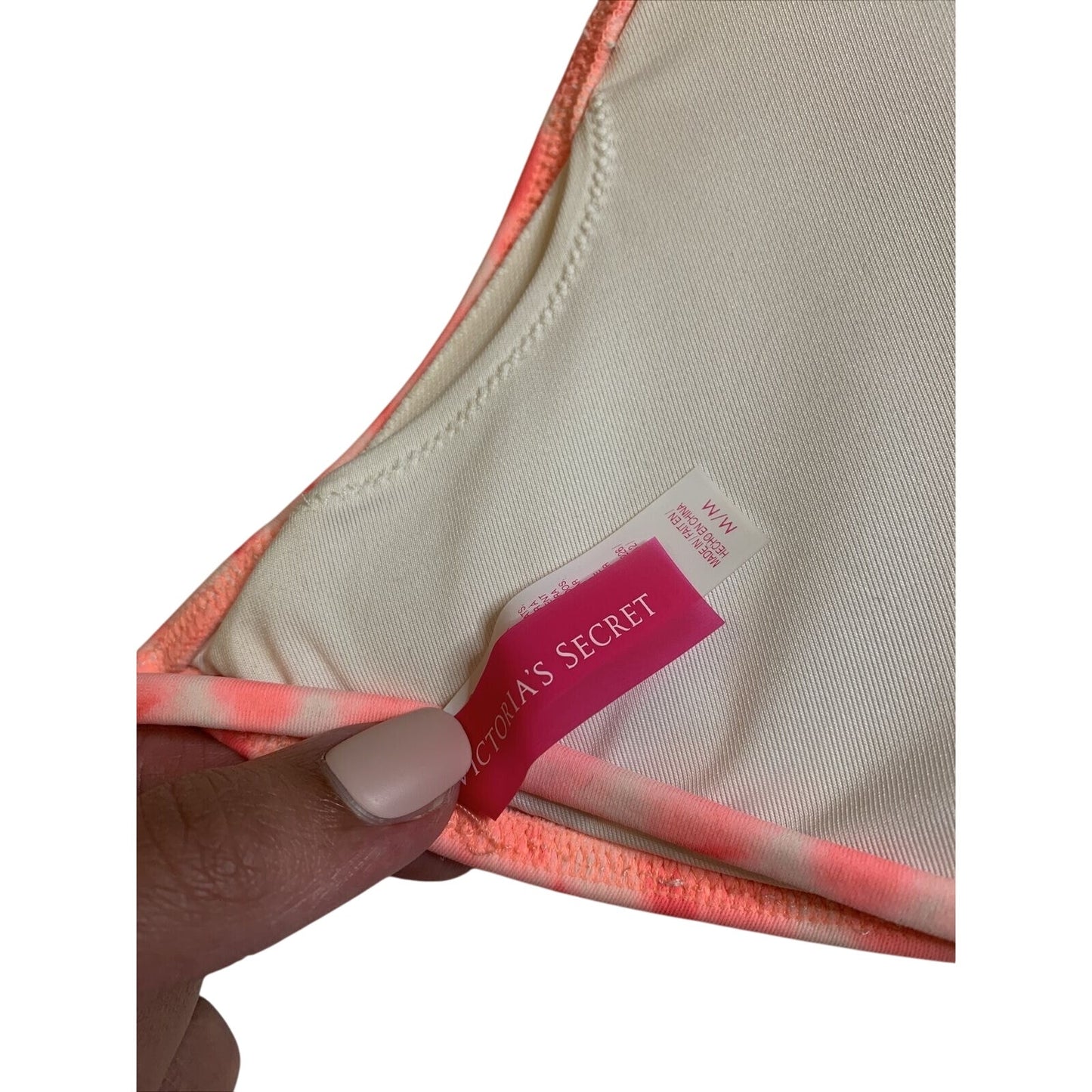 Victoria's Secret Pink with jewels Bikini Top Size Medium M - EUC