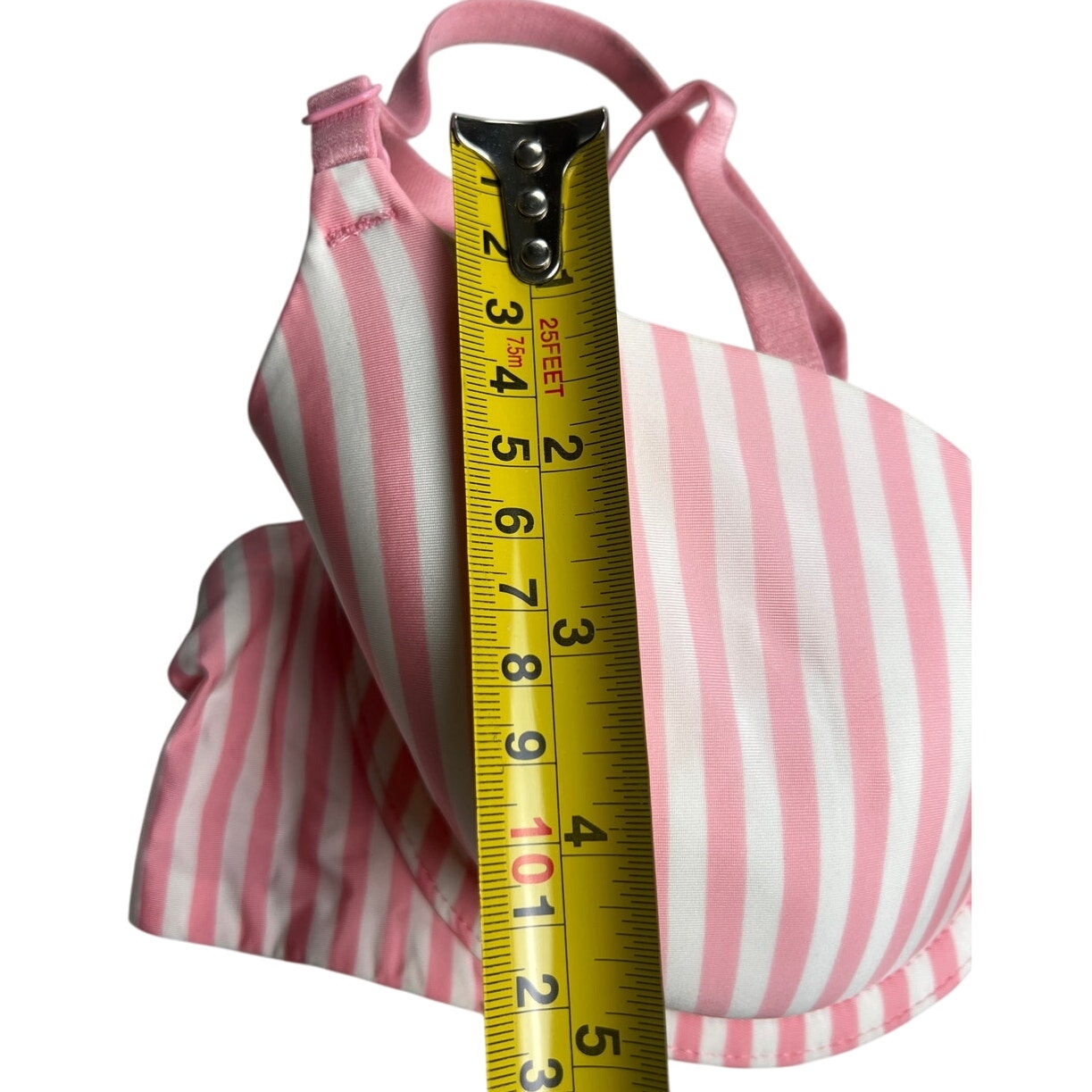 Victoria's Secret Demi Busted 36B Pushup Bra Padded Pink White Striped Underwire