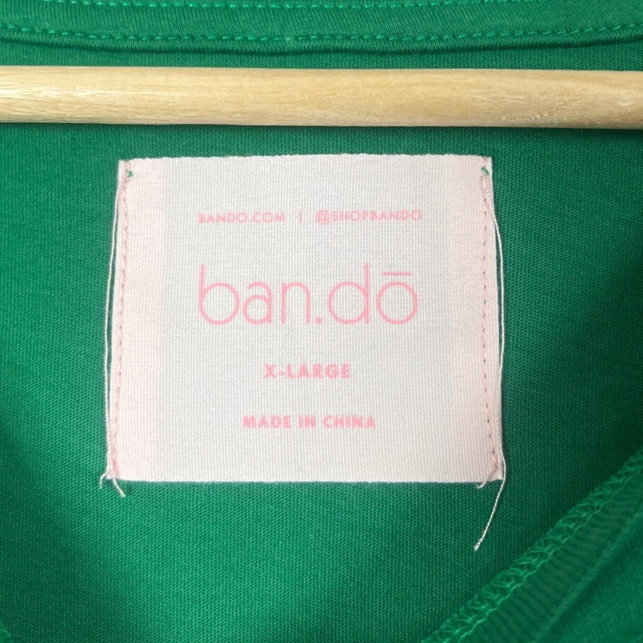 Ban.do NWT Calm Green Spellout Shirt XL Floral