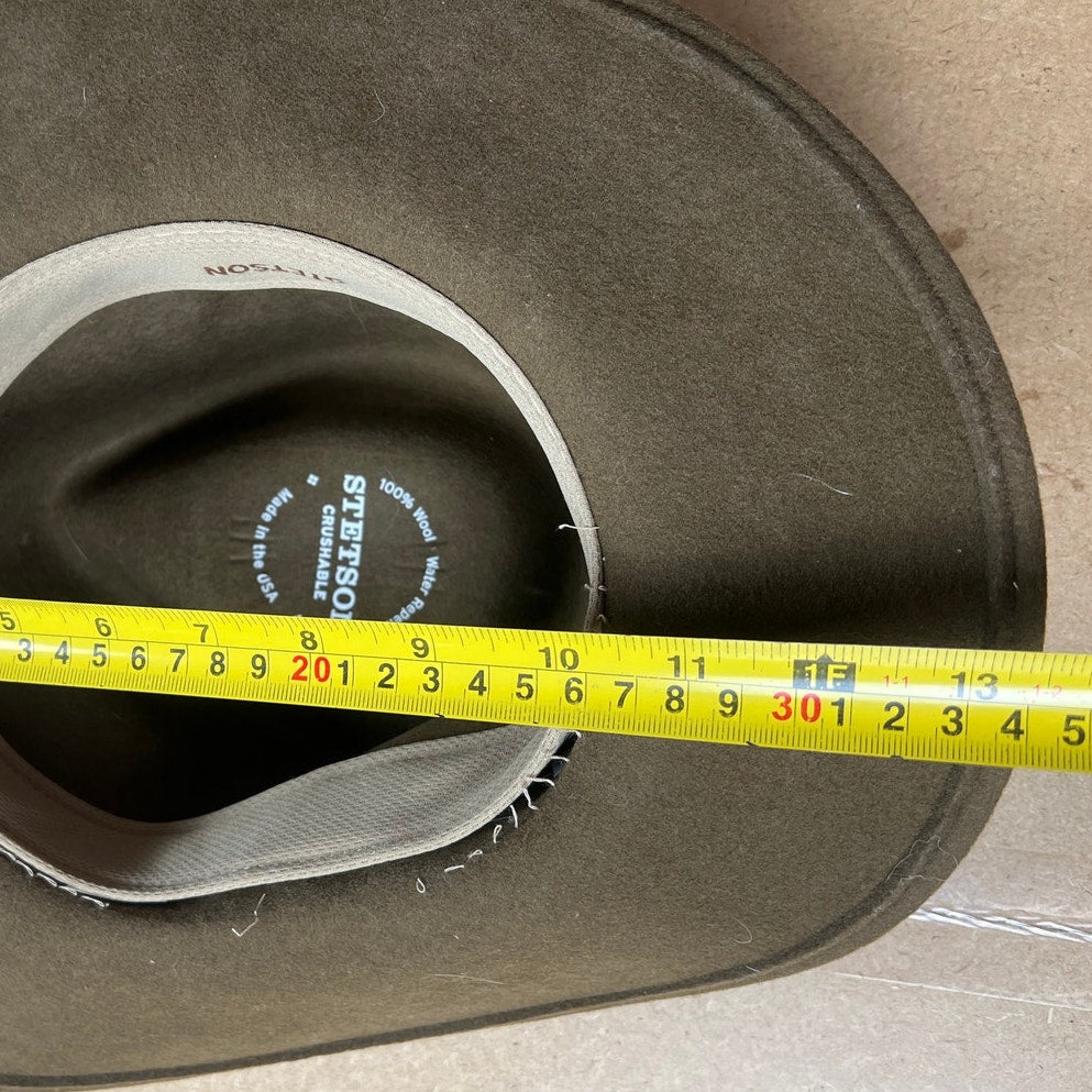 Stetson Mountain Sky Crushable 100% Wool Brown Felt Hat