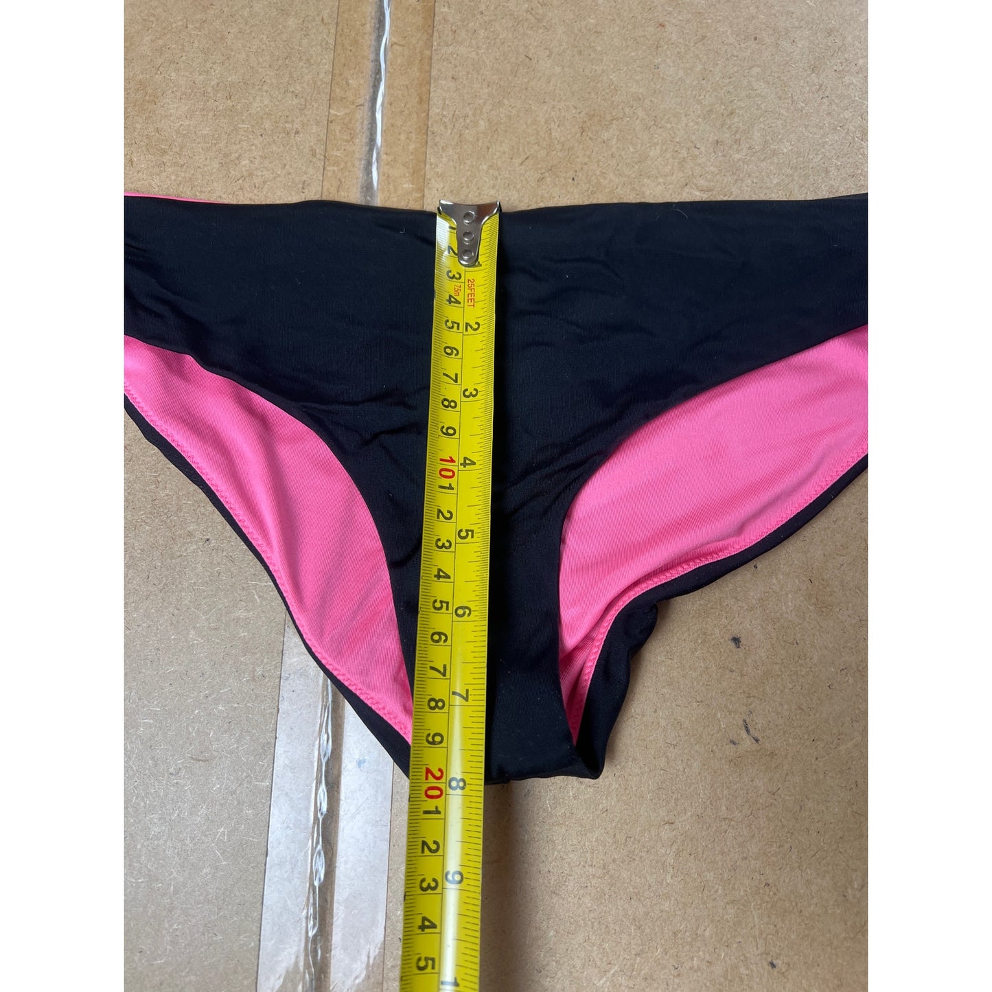 PINK Victoria's Secret Bottom Womens M Black Bikini Lined Elastic Waist Logo