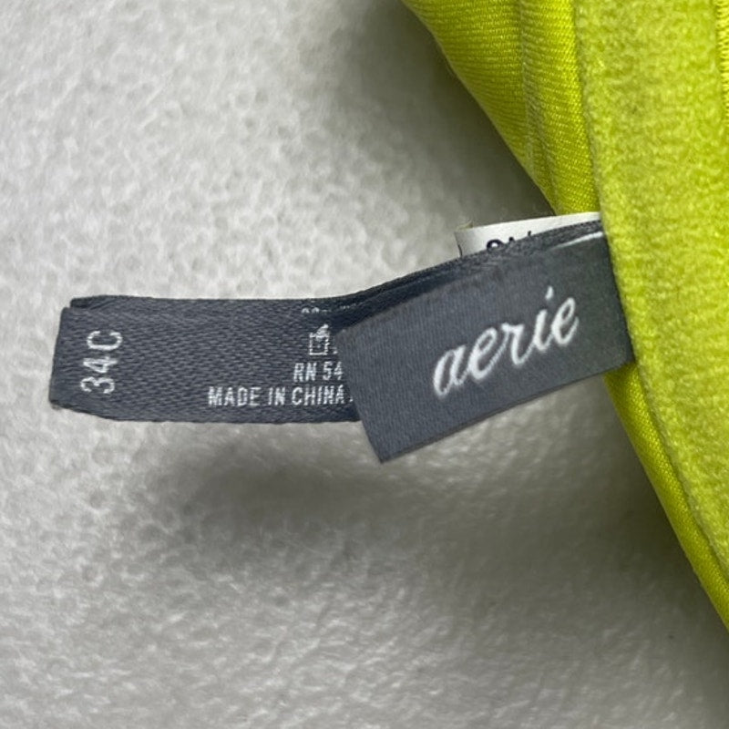 Aerie Green Blue Underwire Swim Bikini Top 34C