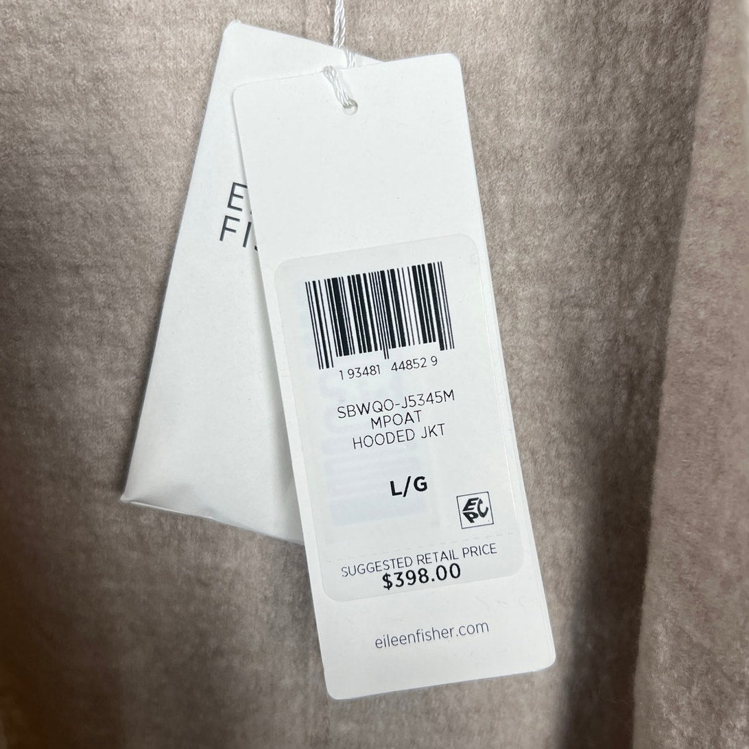 Eileen Fisher NWT 100% Wool Hooded The System Sweater Size Large